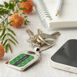 Christmas Garland, Green, Your name, Personalise Key Ring