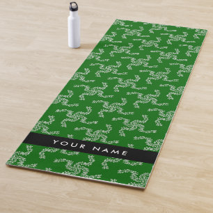Christmas Garland, Green, Your name, Personalise Yoga Mat
