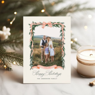 Christmas Garland Holiday Photo Card