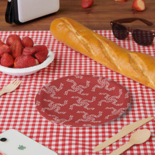 Christmas Garland Red, Christmas Decoration, Xmas Paper Plate