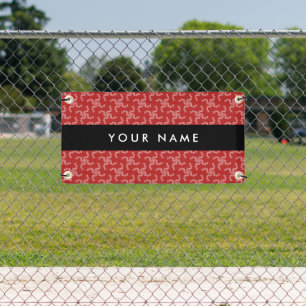 Christmas Garland, Red, Your name, Personalise Banner