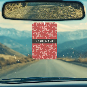 Christmas Garland, Red, Your name, Personalise Car Air Freshener