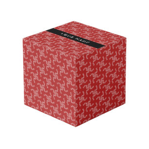 Christmas Garland, Red, Your name, Personalise Cube
