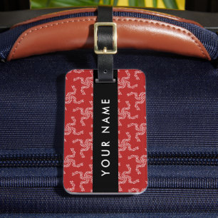 Christmas Garland, Red, Your name, Personalise Luggage Tag