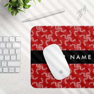 Christmas Garland, Red, Your name, Personalise Mouse Pad