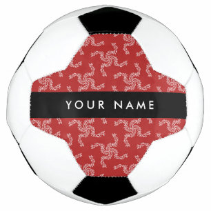 Christmas Garland, Red, Your name, Personalise Soccer Ball
