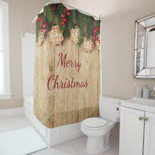 Christmas Garland-Snowflake Cookies Shower Curtain