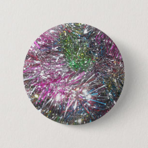 Christmas Garland Sparkle 6 Cm Round Badge