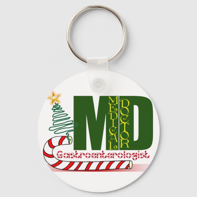 CHRISTMAS GASTROENTEROLOGIST KEY RING (Front)