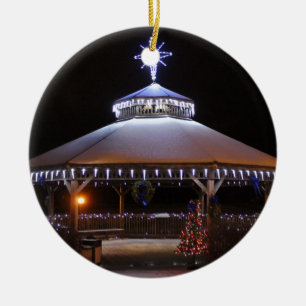 Christmas Gazebo Ceramic Ornament