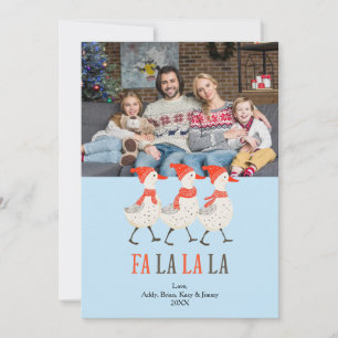 Christmas Geese Cute Family Photo Holiday Card