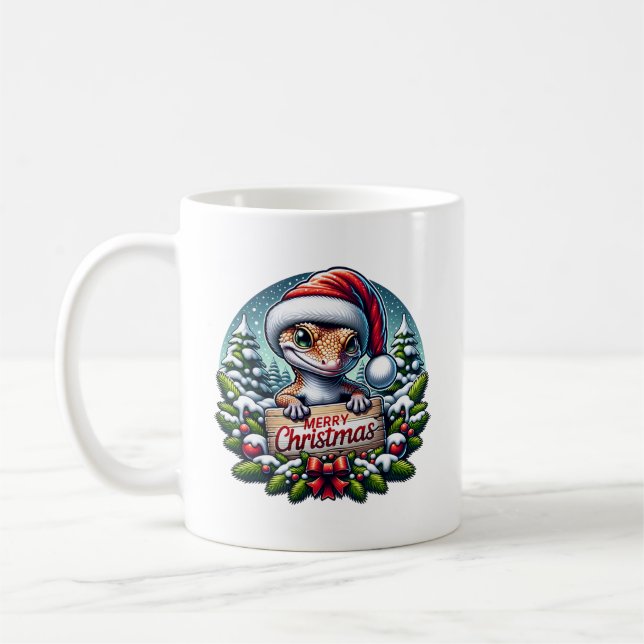 Christmas Geko Coffee Mug (Left)