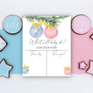 Christmas Gender reveal Boy or Girl chart