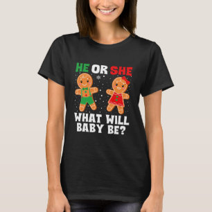 Christmas Gender Reveal Gingerbread T-Shirt