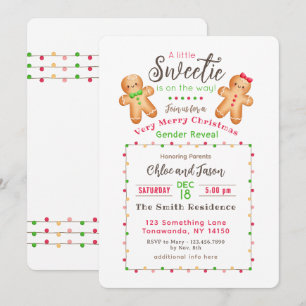 Christmas gender reveal invitation