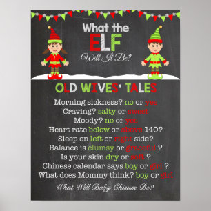 Christmas Gender Reveal Old Wives' Tales Poster