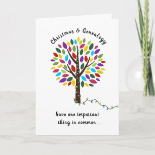 Christmas Genealogy Family Tree Add Names Holiday  Card