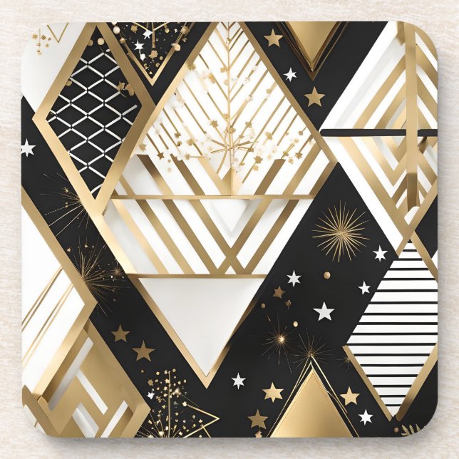 christmas geometric shapes coaster (Front)