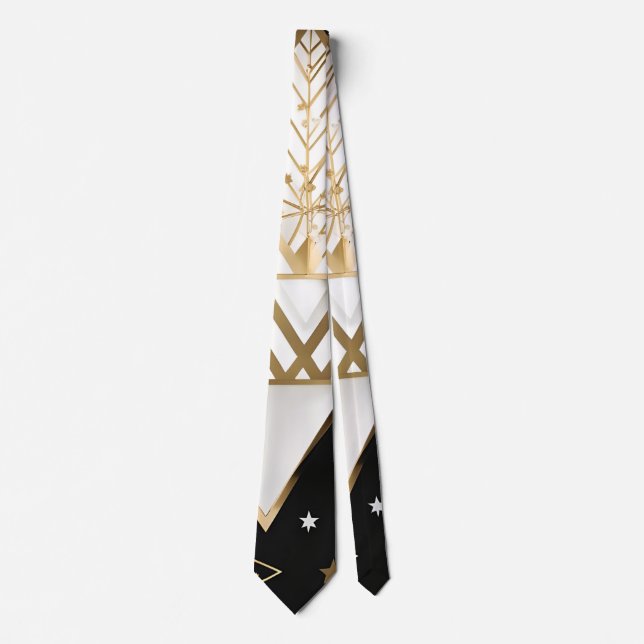 christmas geometric shapes tie (Front)