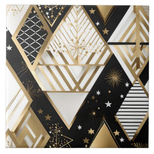 christmas geometric shapes tile
