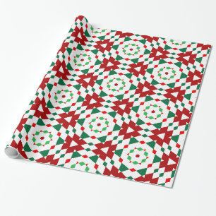 Christmas Geometric Star Wrapping Paper