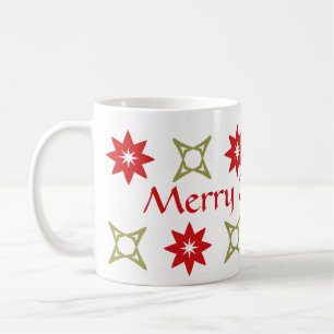 Christmas geometric stars coffee mug