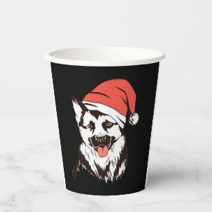 Christmas German Shepherd Classic T-Shirt Paper Cups