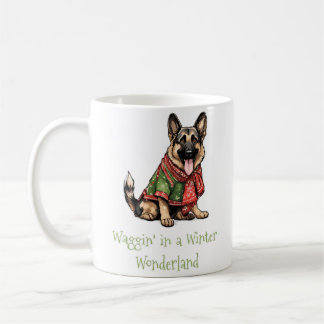 Christmas German Shepherd  Coffee Mug
