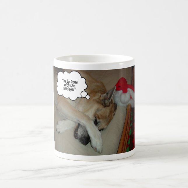 Christmas German Shepherd Coffee Mug (Center)