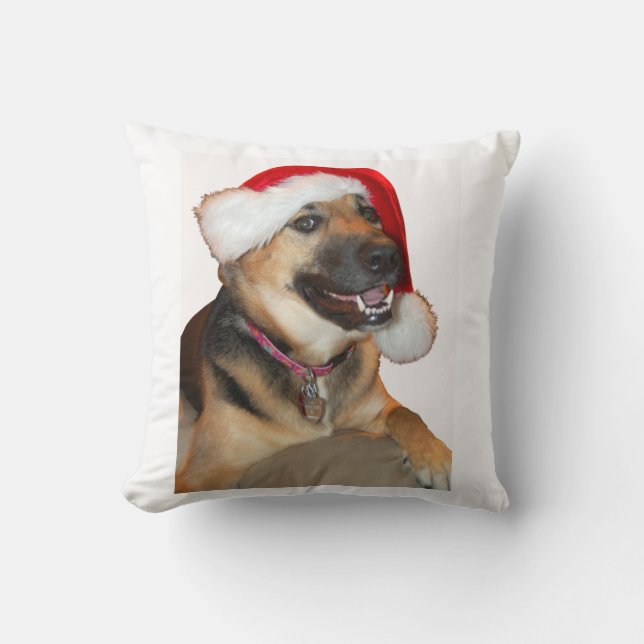 Christmas German Shepherd Cushion (Front)