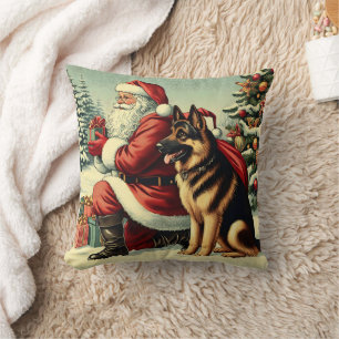 Christmas German Shepherd Cushion