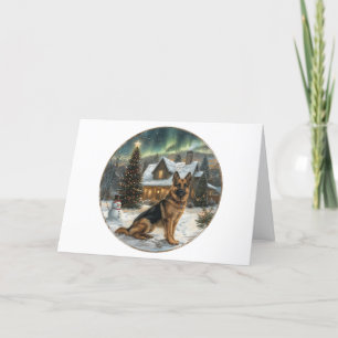 Christmas German Shepherd Dog Holiday Card