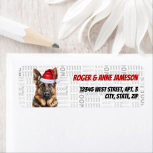 Christmas German Shepherd Dog Lover Return Address Return Address Label