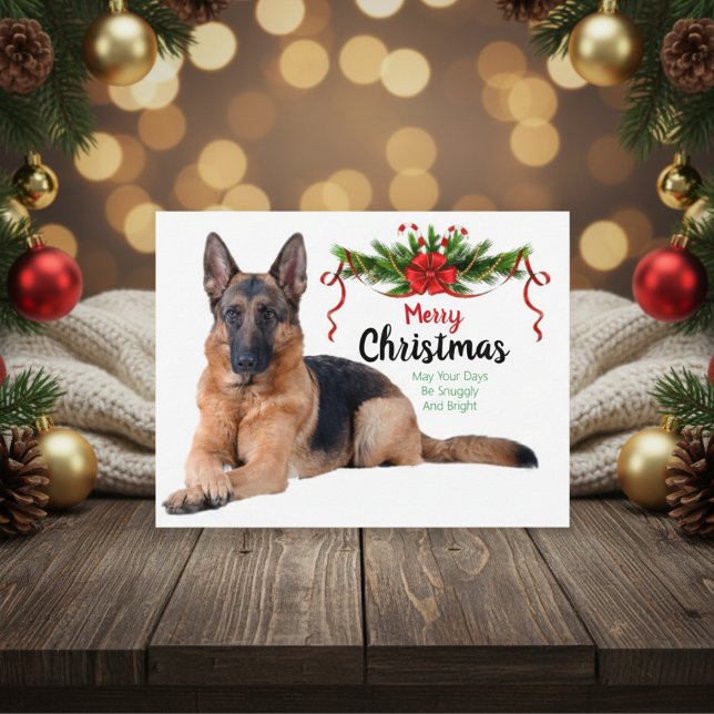 Christmas German Shepherd Greeting Card (Christmas German Shepherd Greeting Card)