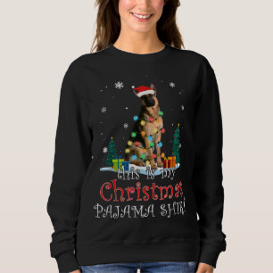 Christmas German Shepherd Pajama Lights Funny Gift Sweatshirt