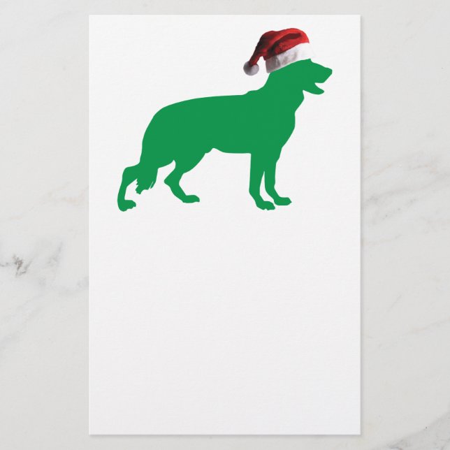 Christmas German Shepherd Stationery (Front)