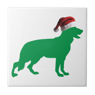 Christmas German Shepherd Tile