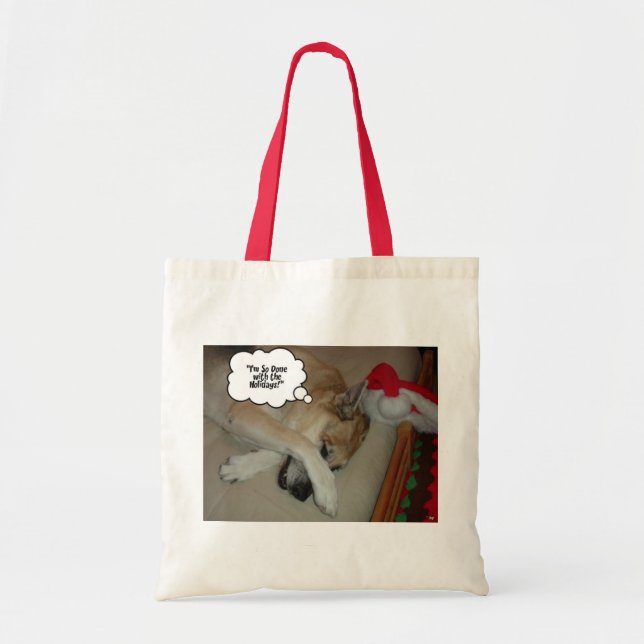 Christmas German Shepherd Tote Bag (Front)