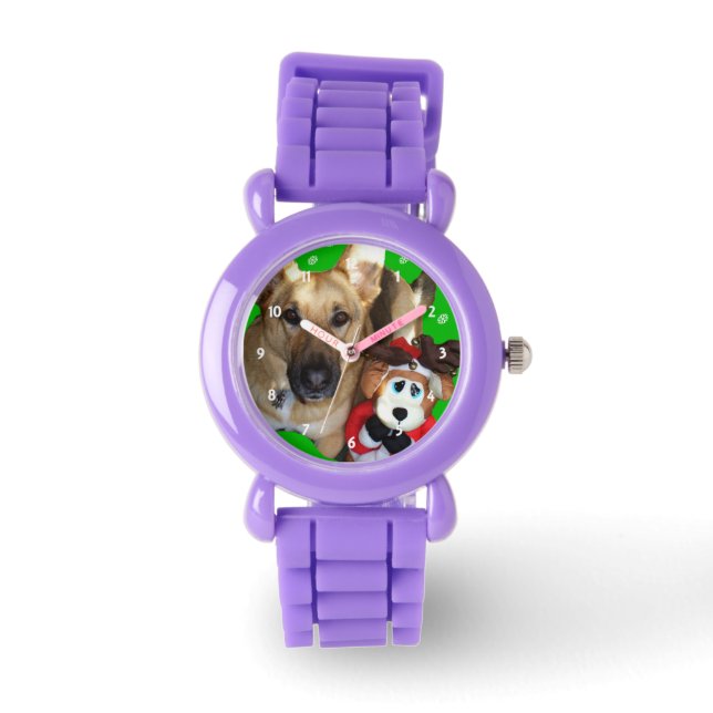 Christmas German Shepherd & Toy Reindeer Watch (Front)