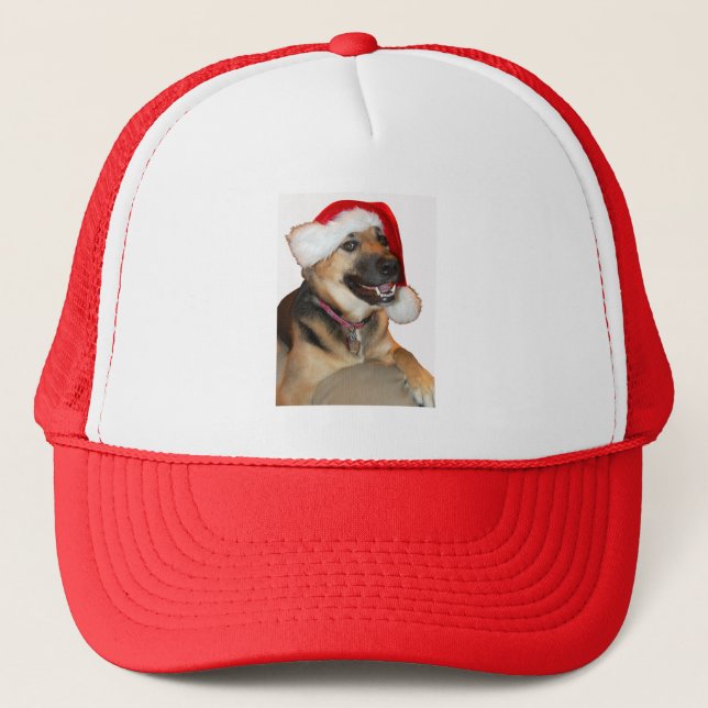 Christmas German Shepherd Trucker Hat (Front)