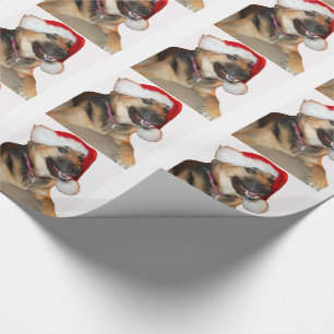 Christmas German Shepherd Wrapping Paper