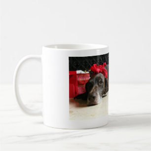 Christmas german shorthaired pointer coffee mug