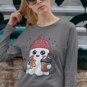 Christmas Ghost Iced Coffee T-Shirt