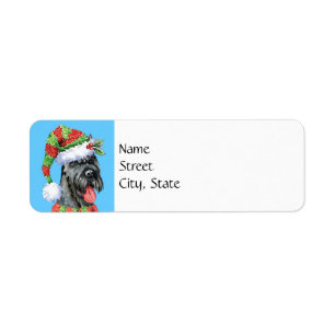 Christmas Giant Schnauzer Return Address Label