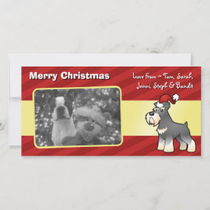 Christmas Giant/Standard/Miniature Schnauzer Holiday Card