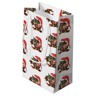 Christmas Gift Bag Baby Owl with Gifts