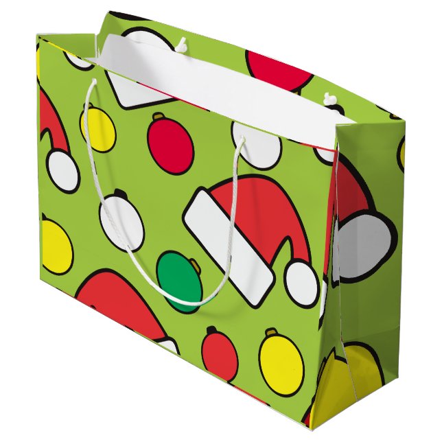 Christmas +gift+bag large gift bag (Back Angled)