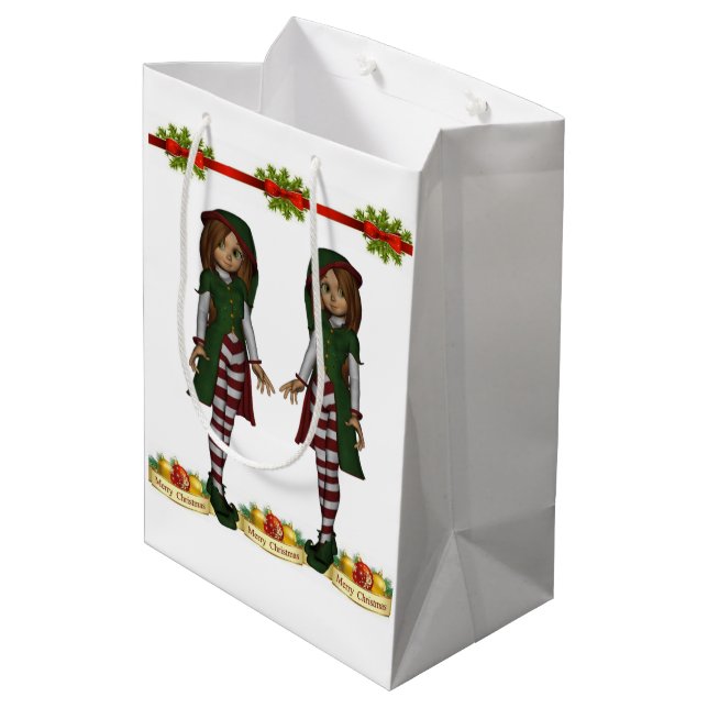 Christmas Gift Bags Elf (Back Angled)