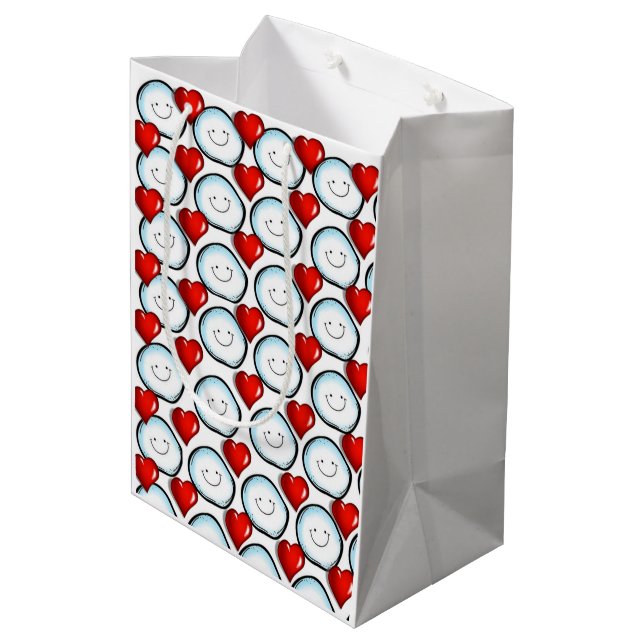 Christmas Gift Bags Snowball (Back Angled)