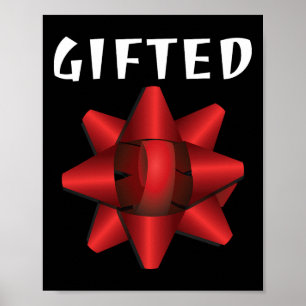 Christmas Gift Bow Present Ribbon Gifted Poster